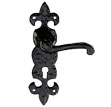 Lever latch handle, Fleur de lys handle,  Lever lock handle, Lever bathroom handle